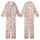 Soft Pink Botanical Sprigs: Olive Leaves, Cream Flowers & Pale Orange Berries Kid Satin Pajamas Set - j4QaZYimDM