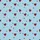Minimalist Love Top: Pale Sky Blue Scattered Maroon Hearts Kid Satin Pajamas Set - 4