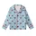 Minimalist Love Top: Pale Sky Blue Scattered Maroon Hearts Kid Satin Pajamas Set - 2