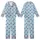 Minimalist Love Top: Pale Sky Blue Scattered Maroon Hearts Kid Satin Pajamas Set - 1