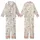 Vintage Botanical Creamy Muted Floral & Berry Hand-Drawn Design Kid Satin Pajamas Set - 1
