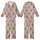 Baby Cow Lover's Reddish-Brown Highland Calf & Delicate Pink Butterfly Heather Grey Pattern Wearable Kid Satin Pajamas Set - XIzjjMcHuL