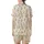 Delicate Wildflower Motif: Hand-Drawn Daisy Blossoms, Creamy Goldenrod & Dark Brown Satin Short-Sleeve Pajamas Set - 3