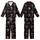 Elegant Style: Overlapping Rose Gold Copper Heart Motifs Black Pattern Kid Satin Pajamas Set - 1