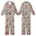 Festive Celebrator's Merry Christmas Text Tree Present Stocking All-Over Pattern Fabric Kid Satin Pajamas Set - 1