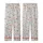 Delicate Floral Dream: Muted Terracotta Blue Pink Blossom & Vine Motif on Silver-Grey - Wearable Fabric Satin Short-Sleeve Pajamas Set - R7LUWkrI4f