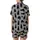 Cat Lover's Minimalist Black Cat Silhouettes Playful Poses Heather Grey Loungewear Satin Short-Sleeve Pajamas Set - Y0YRcW5itX