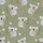 Koala Lover's Dream: Sleepy Grey Koalas & Eucalyptus Leaves on Muted Olive Green Comfort Item Kid Satin Pajamas Set - 4
