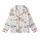 Whimsical Fox Lover's Playful Fennec Fox, Striped Fur, Pastel Cherry Blossom Designed Wear Kid Satin Pajamas Set - 2