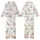 Whimsical Fox Lover's Playful Fennec Fox, Striped Fur, Pastel Cherry Blossom Designed Wear Kid Satin Pajamas Set - 1
