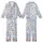 Cat Lover's Pastel Cartoon Cats: Winking Curious Kitten Print Design Satin Short-Sleeve Pajamas Set - P2qz_YTOFJ