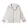 Serene East Asian Ruyi Cloud Fan Pattern: Off-White & Grey-Green Wearable Satin Short-Sleeve Pajamas Set - kDuj5l_xJF
