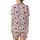 Women's Light Pink Black Polka Dot & Abstract Lace Motif Ensemble Satin Short-Sleeve Pajamas Set - 3