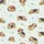 Dog Lover Dreamy Sleep Set: Sleepy Dachshund Beagle Pattern, Creamy Blue Stripes Kid Satin Pajamas Set - 4