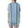 Modern Style Cornflower Blue Pinstripe & Wide Vertical Stripe Geometric Pattern Wearable Satin Short-Sleeve Pajamas Set - 3