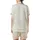 Serene East Asian Ruyi Cloud Fan Pattern: Off-White & Grey-Green Wearable Satin Short-Sleeve Pajamas Set - _gb5oUp8Tf