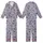 Love-Inspired Muted Lavender Hearts Pattern: Scattered Charcoal Outline Design Kid Satin Pajamas Set - 1