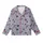 Love-Inspired Muted Lavender Hearts Pattern: Scattered Charcoal Outline Design Kid Satin Pajamas Set - 2
