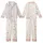 Sweetheart Charm Pastel Doodle Kisses, Crowns & Love Hearts Satin Short-Sleeve Pajamas Set - 1