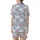 Dreamer's Gentle Slumber: Whimsical Cloud Moon Star Fox Bear Design - Soft Pastel Imagery Satin Short-Sleeve Pajamas Set - 3