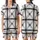Classic Style Dense Interlaced White Black Gray Tartan Plaid Satin Short-Sleeve Pajamas Set - 1