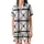 Classic Style Dense Interlaced White Black Gray Tartan Plaid Satin Short-Sleeve Pajamas Set - 2