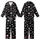 Heart & Paw Fan: Distressed Brush-Stroke Hearts & Paw Prints – Chalky White & Grey Scattered Design Item Kid Satin Pajamas Set - 1