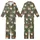 Gnome Coffee Lovers: Whimsical Gnomes & Espresso Beans - Deep Olive Green Cozy Loungewear Piece Kid Satin Pajamas Set - 1