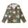 Gnome Coffee Lovers: Whimsical Gnomes & Espresso Beans - Deep Olive Green Cozy Loungewear Piece Kid Satin Pajamas Set - 2