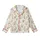 Delicate Wildflower Motif: Hand-Drawn Daisy Blossoms, Creamy Goldenrod & Dark Brown Kid Satin Pajamas Set - 2