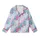 Ethereal Spirit's Abstract Fluid Art: Pastel Pink Blue Teal Fuchsia Marble Swirl Wearable Art Kid Satin Pajamas Set - 2