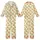 Women's Bright Red Cherry Clusters with Green Stems & Leaves – Whimsical Yellow Pattern – Comfort Loungewear Kid Satin Pajamas Set - wxrVkhvGRN