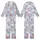 Dreamer's Gentle Slumber: Whimsical Cloud Moon Star Fox Bear Design - Soft Pastel Imagery Kid Satin Pajamas Set - 1