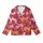 Whimsical Folk Art Leopard Design: Orange-Yellow & Pink Leopards, Crimson, Yellow Suns, Pink Hearts, Teal Starbursts Kid Satin Pajamas Set - 2