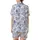 Chinoiserie Chic: Cobalt Blue Toile de Jouy Dragon Phoenix Crane Scenic Wearable Design Satin Short-Sleeve Pajamas Set - 3
