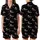 Festive Believer's Repeating White 'Believe' Script, Red Santa Hat, White Stars & Snowflakes Pattern Design Satin Short-Sleeve Pajamas Set - 1