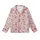 Sweetheart's Pale Pink Teddy Bear Heart Bow Star Scatter Design Cozy Wrap Kid Satin Pajamas Set - 2