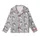 Kitten Lover's Playful Blue-Eyed Kittens with Leafy Branches: Heather Grey Cozy Wearable Art Kid Satin Pajamas Set - OIOLScHbj4