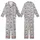 Kitten Lover's Playful Blue-Eyed Kittens with Leafy Branches: Heather Grey Cozy Wearable Art Kid Satin Pajamas Set - oeCHyyAD42