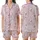 Cherry Blossom Butterfly Delicate White Pink Fuchsia Floral Scatter Design Kid Satin Pajamas Set - 1