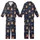 Sweet Dreams Lover: Playful Teddy Bear & Happy Text Pattern - Dark Navy Comfort Attire Kid Satin Pajamas Set - 1