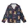 Sweet Dreams Lover: Playful Teddy Bear & Happy Text Pattern - Dark Navy Comfort Attire Kid Satin Pajamas Set - 2