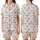 Celebration Joy: Whimsical Pink Lime Green Martini Coupe Glasses, Bows & Fruit Design Satin Short-Sleeve Pajamas Set - 1