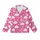 Cozy Dreamer's Hot Pink White Whimsical Sleep Eyelashes Star Cloud Pattern Sleep Set Kid Satin Pajamas Set - 2