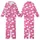 Cozy Dreamer's Hot Pink White Whimsical Sleep Eyelashes Star Cloud Pattern Sleep Set Kid Satin Pajamas Set - 1
