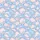 Serene Organic Swirls: Pale Sky Blue Muted Pink Paisley Dots Custom Design Kid Satin Pajamas Set - 4