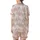 Nature Lover's Soft Pink Gray Minimalist Mountain & Pine Pattern, 'THE GREAT OUTDOORS' Text Top Satin Short-Sleeve Pajamas Set - 3