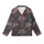 Weekend Lover's HELLO WEEKEND Repeating Pattern: Dusky Rose & Black Coffee Moon Star Wearable Item Kid Satin Pajamas Set - 2