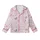 Cherry Blossom Butterfly Delicate White Pink Fuchsia Floral Scatter Design Kid Satin Pajamas Set - 2