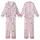 Cherry Blossom Butterfly Delicate White Pink Fuchsia Floral Scatter Design Kid Satin Pajamas Set - 1